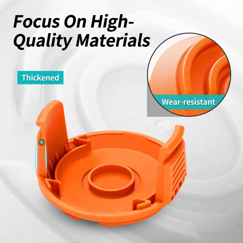 YWTESCH Spool Cap Cover for Worx,Trimmer Replacement Spool Cap Covers for Worx,Suitable for Worx Weed Eater (3 Pack) - Image 4